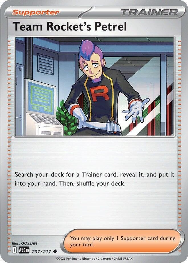 Team Rocket's Petrel 207/217 ME Ascended Heroes Uncommon Pokemon Card