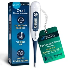 Oral Thermometer, 10 Sec Measurement, Flexible Tip, Fever Alarm - DTR-1221A