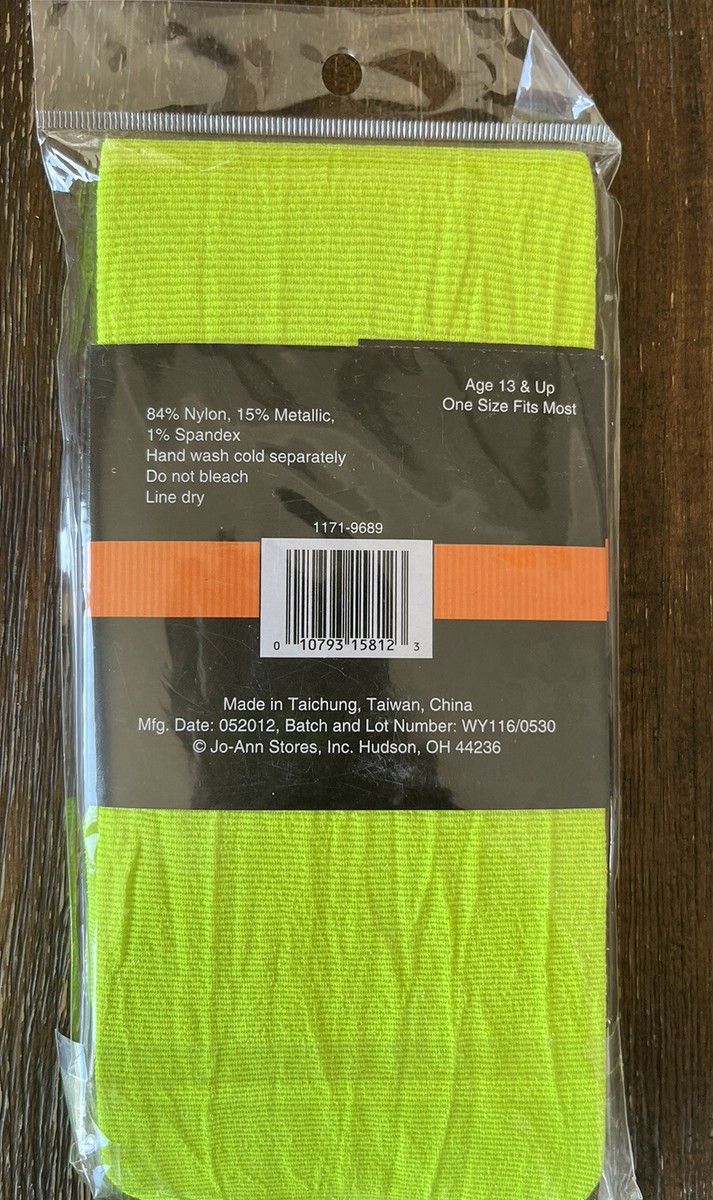 Adult Tights OS Holiday Inspirations Neon Fluorescent Yellow