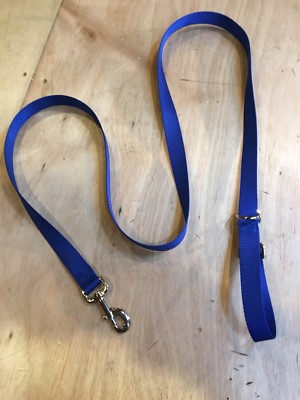 6' Easy Tie Off Leash 1'' Wide two Loop Blue Nylon Webbing Heavy Duty Leash