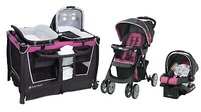 baby girl stroller and car seat