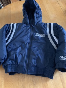 Vintage Toddler 5 6 New England Patriots Winter Jacket Coat With Hood Zipper Ebay