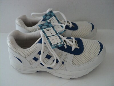 MARKS SPENCER M&S Boys White Blue Trim Synthetic Lace
