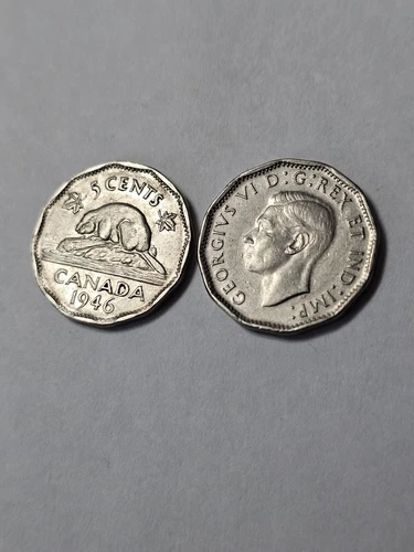 1946 Canada 5 Cents — photo from another recent sale