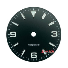 29mm Black Sterile Watch Dial Explorer Style Without Date Fit ETA2824 Miyota8215