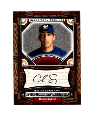 2004 Upper Deck Etchings Future Etchings 422/700 Chris Saenz #123 Rookie Auto RC