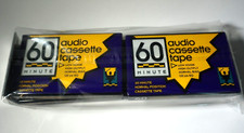 60 Minute Audio Cassette Tape Low Noice High Output Normal Bias 4 Sealed New