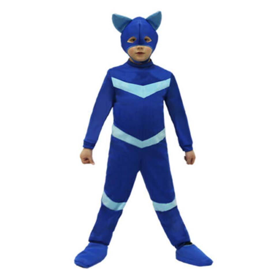 Disfraz De Carnaval Power Gatito 5/6 Años Azul