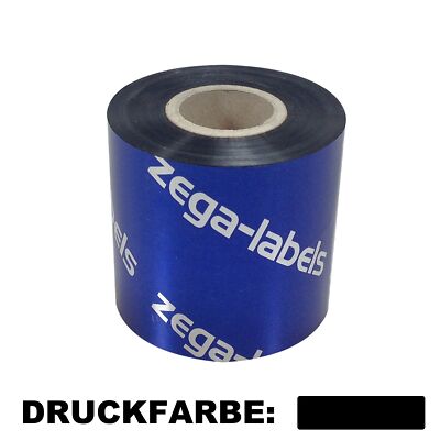 Thermotransfer Farbband 60 mm x 300 m zega blue (Wachs) aussen Zebra ZM400 ZT230