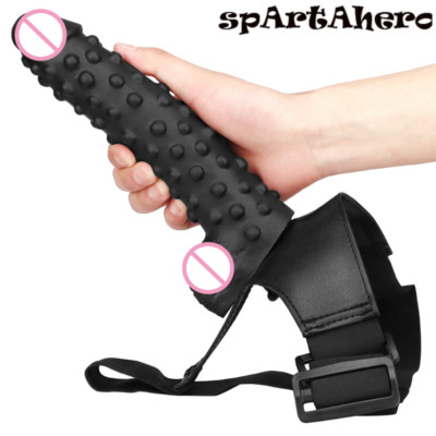 Super Huge Liquid Silicone Spiked Dildo Lesbian Strapon Adult Erotic Sex  Toys