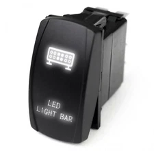 Race Sport Lighting RSLJ10W LED Rocker Switch w/ White LED Radiance