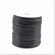 1mm x 109 Yards Black Nylon Cord String - Versatile for Bracelets, Necklaces, Je