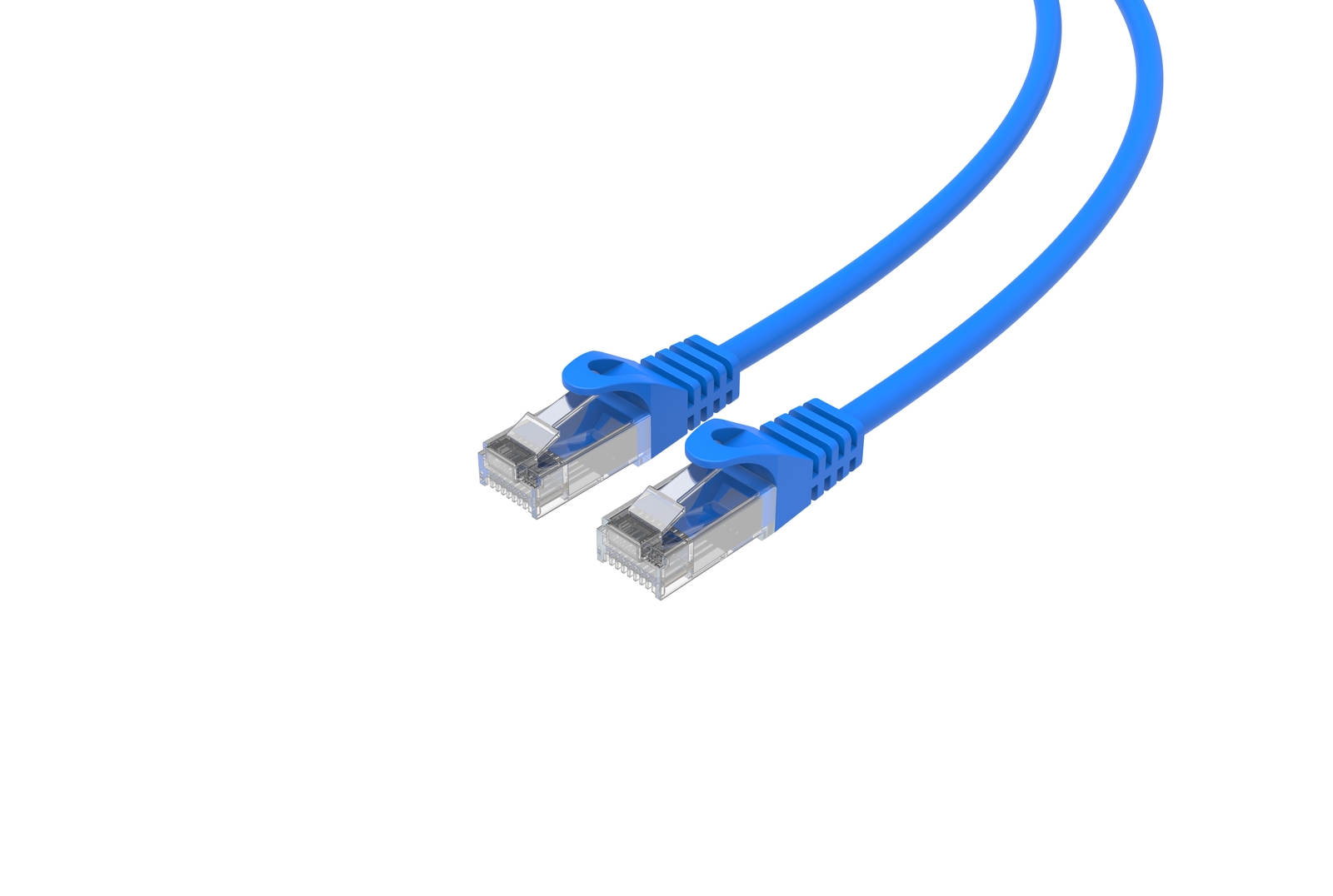 CAT6 Slim Ethernet Patch Cable Blue 7FT 5 PACK