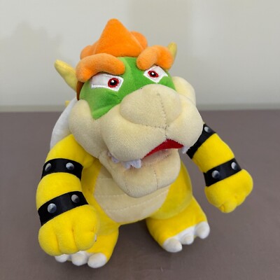 RARE Bowser SUPER MARIO BROS SE601-186 Made in China HTF Plush