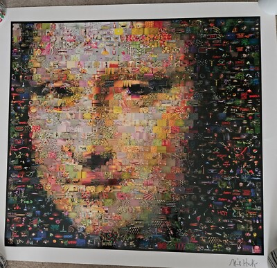 NEIL J FARKAS - ''Mona Lisa'' Mosaic Seriolithograph Print Signed w/ frame