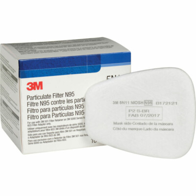 3M 5N11 N95 filters 10x Oem for 6200 6800 7502 SEALED box ----  made & ships USA