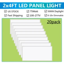 20-PACK 75W 2x4 LED Panel Down Light Slim Ceiling Tile or Pendent Lamp Fixture