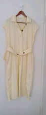Cos Pale Yellow Roomy Shirt Dress EUC Sz 40