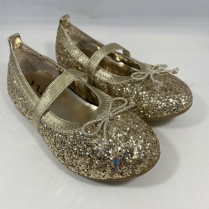 gold glitter kids shoes