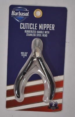 Barbasol Cuticle Nipper Rubberized Handle w Stainless Steel Head Non Slip