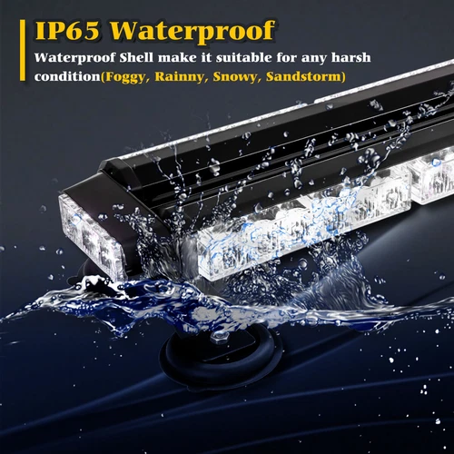 54 LED Emergency Strobe Light Bar Double Side Rooftop Beacon Traffic Advisor 27" - Picture 2 of 19