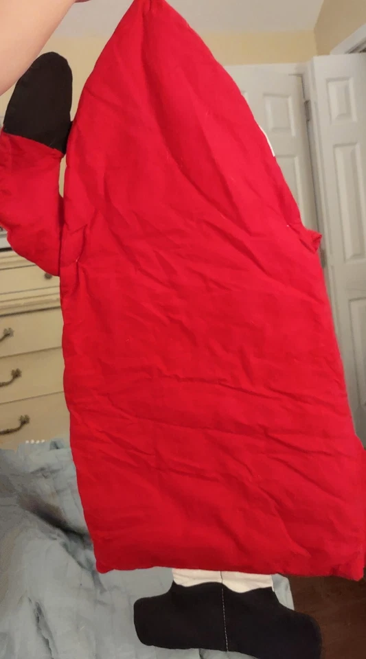 Vintage Hanging Santa Advent Countdown To Christmas Quilted Fabric AS IS *READ* - Image 2 of 4