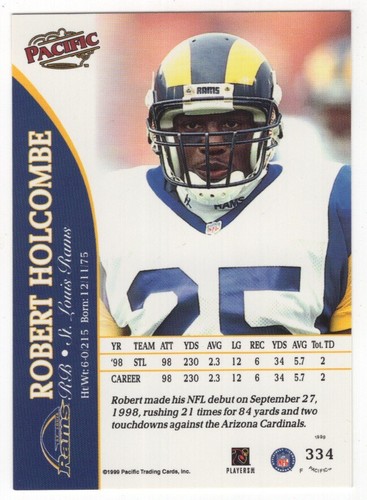 1999 Pacific Football Set Break - Cards #226-450 Pt.2 - 第 187/373 張圖片