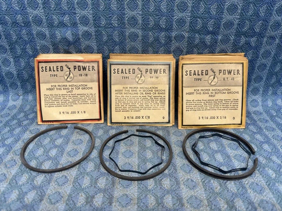 1941-1949 Chevrolet Truck 41-42 GMC 235 6 Cyl NORS Piston Ring Set #668 .030 OS - Image 2 of 3