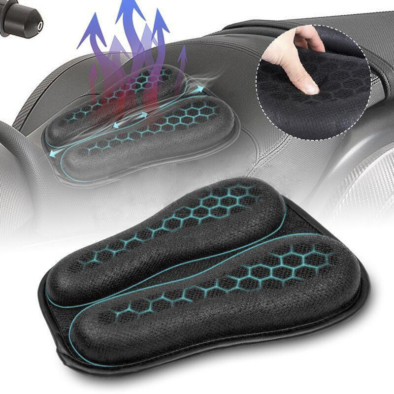 Motorcycle Gel Seat Cushion Pillow Pad Cover 3D Mesh Pressure Relief Universal