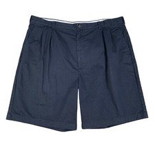 Vintage Tommy Hilfiger Shorts Mens 42 Navy Cotton Pleated Front Golf Chino 90s