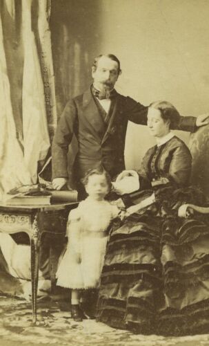 France Napoleon III Imperial Family Portrait Old CDV Photo Disderi 1860 - Foto 1 di 3