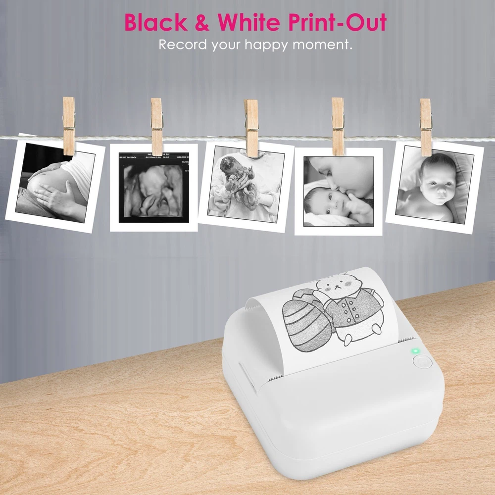 Compact Wireless Thermal Printer for Photos & Mini Paper Prints Compact Wireless Thermal Printer for Photos & Mini Paper Prints