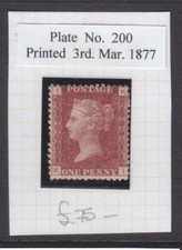 GB: PENNY RED PLATE # 200  MINT AND   SCARCE!!!..