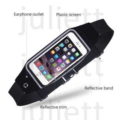 Verstellbarer Sport Laufen Joggen Fitnessstudio Bund Handy Halter für iPhone Samsung