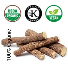Organic Licorice Root -USDA Organic, Kosher  Vegan Certified Herbs