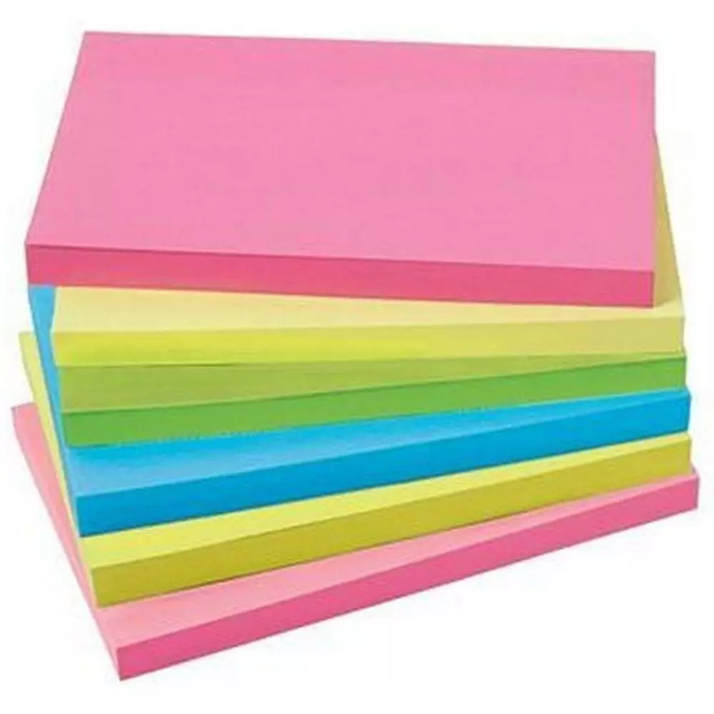 Post It Sticky Notes Reminders Self Adhesive 76mm Neon Colours Paper Memo  Pads