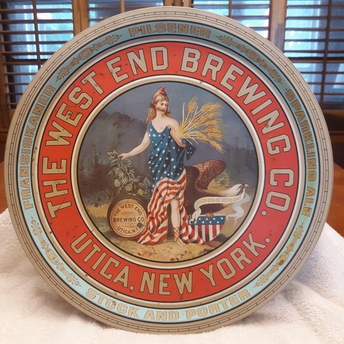 Vintage West End Brewing Co. Utica NY Beer Tray ~ Berringer, Wallace, Manners