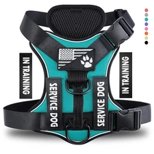 Demigreat Service Dog Harness, Reflective Vest with 5 PCS Patches, Adjustable