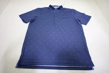 Greyson Golf Two Wolves Micro Polo Mens Size Medium Maltese Blue New INV12681107