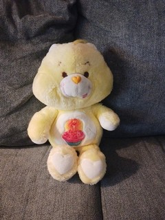 VTG 1983 Kenner Care Bears BIRTHDAY BEAR Plush 13" Stuffed Teddy Yellow Cupcake