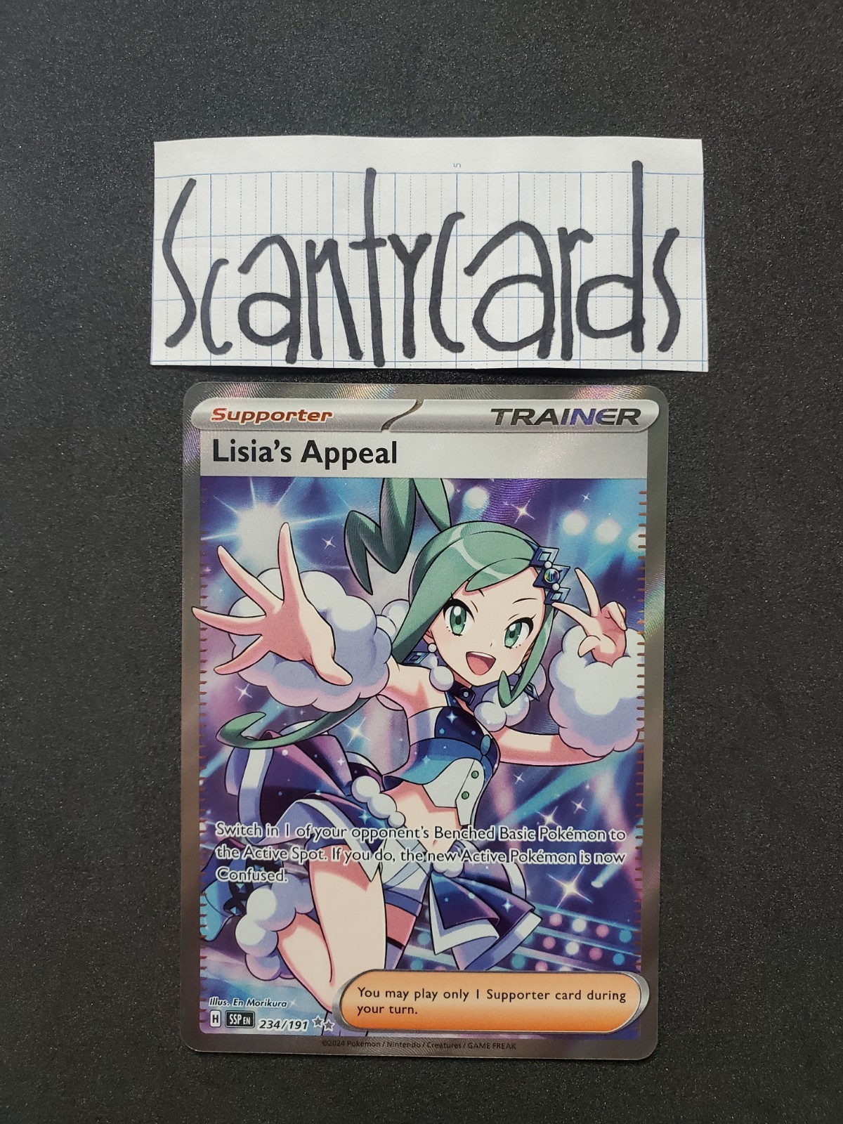 NM pokemon surging sparks ultra rare lisia's appeal 234/191