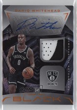 2023 Panini Black Rookie Memorabilia FOTL Citrine 6/21 Dariq Whitehead Auto 1a07