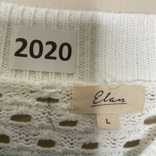 Cárdigan de punto abierto blanco Elan cremallera completa cremallera frontal talla grande nuevo sin etiquetas Foto 2 de 4