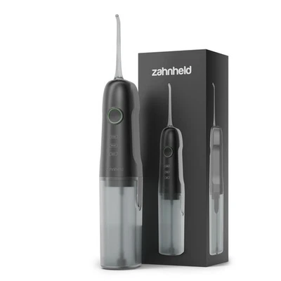 Zahnheld Munddusche Aquadent elektrisch kabellos Reinigung Water Flosse 3Modi