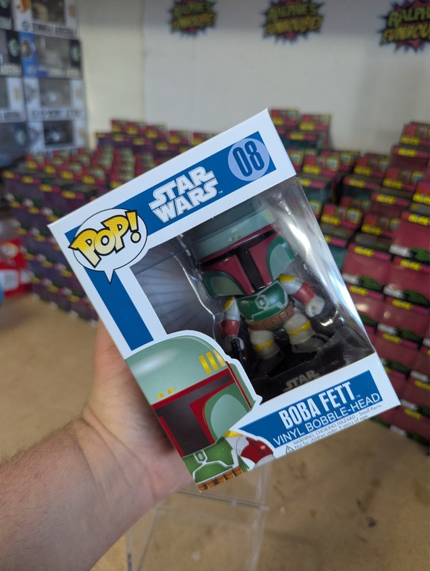 Star Wars #08 Funko POP! Boba Fett *Super Rare/Blue Box/Large Font* JJL131005