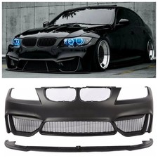 Front Bumper Assembly Cover Fit M4 F80 Style For BMW 3Series E90 E91 2009-2011