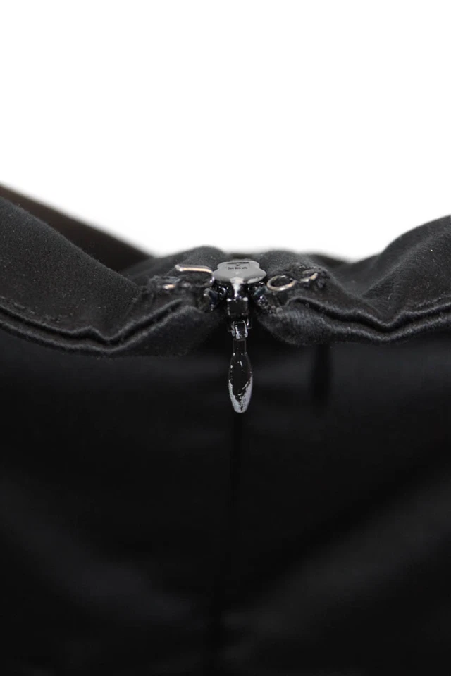 Vestido feminino Cynthia Rowley com zíper nas costas no ombro preto tamanho 10 - Imagem 4 de 4