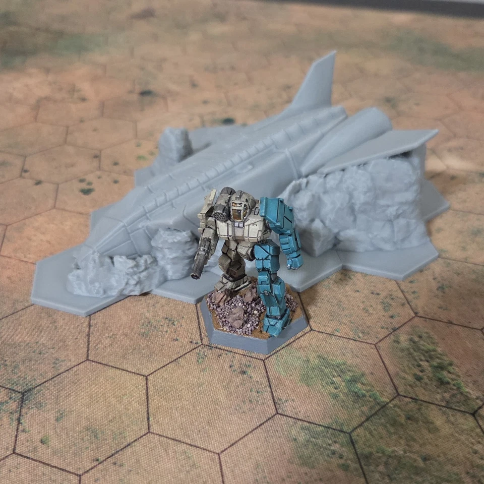 Battletech Terrain Crashed Triumph Dropship 地图比例 — 第 3/3 张图片