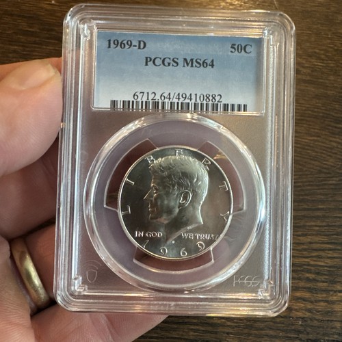 JFK Silver Half Dollar PCGS MS64 Denver John F. Kennedy Coin Collector 1969 GIFT