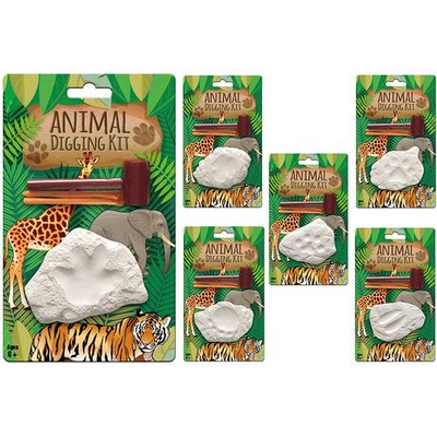 Animal Footprint Digging Kit - Kids Excavation Party Bag Toy